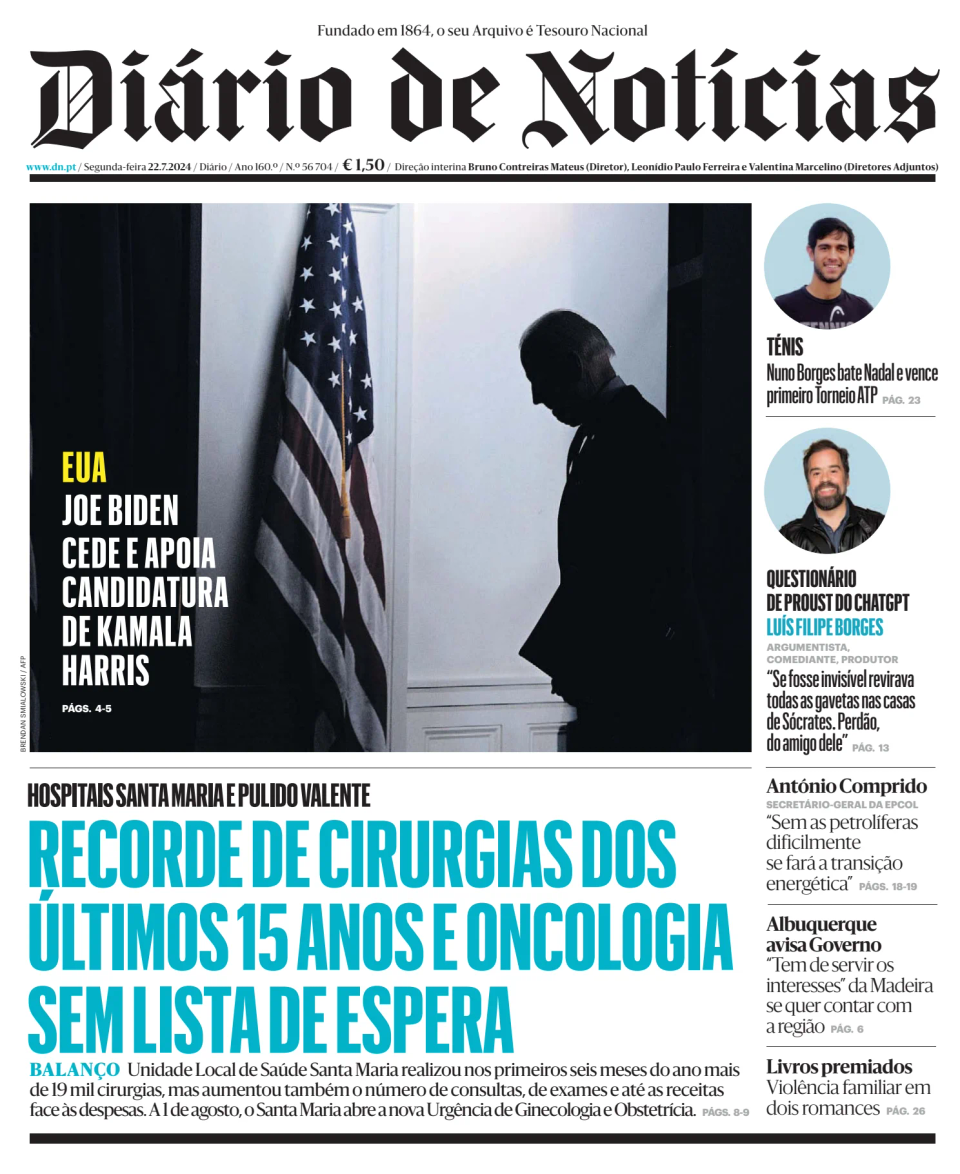 Prima-pagina-Diario de Noticias-edizione-di-oggi-20240722